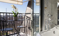 La Reserve Paris Hotel Bathroom With View