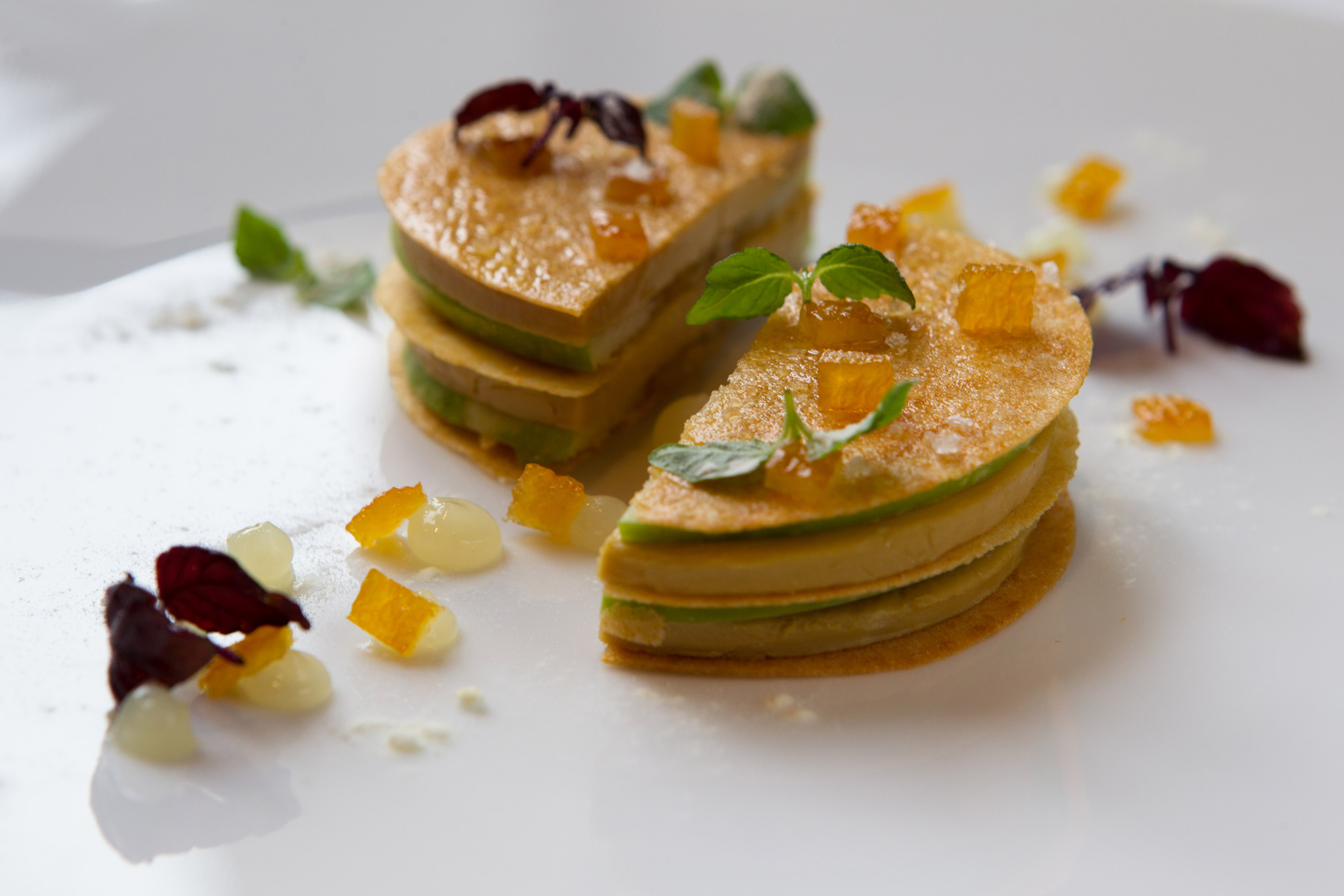 Le Foie Gras De Canard Pomme Verte Au Verjus Gelee De Yuzu